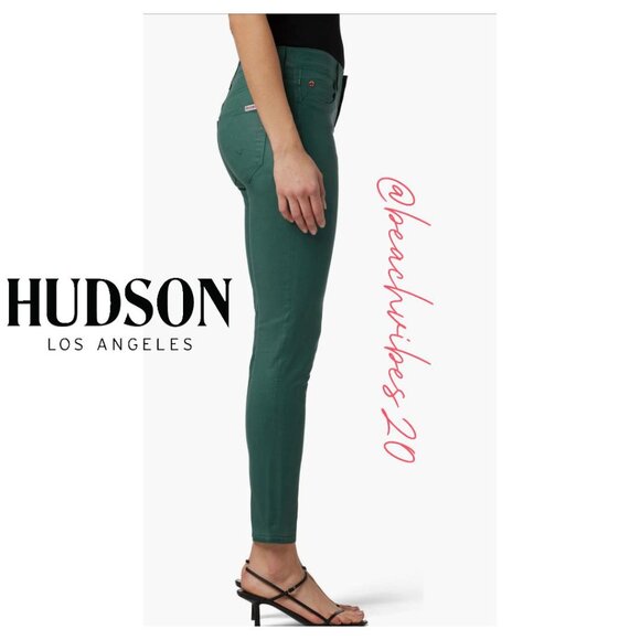 *HUDSON JEANS Natalie Ankle Super Skinny Jeans Sparkling Pine O-23 - Picture 3 of 13